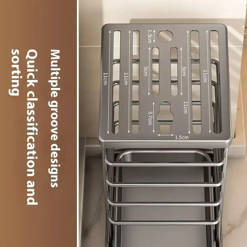 Kitchen Countertop Companion Multi-function Dish Rack Knife Holder