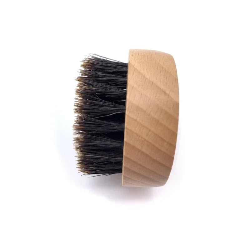 Men's Boar Bristle Beard Brush with Beechwood Handle
