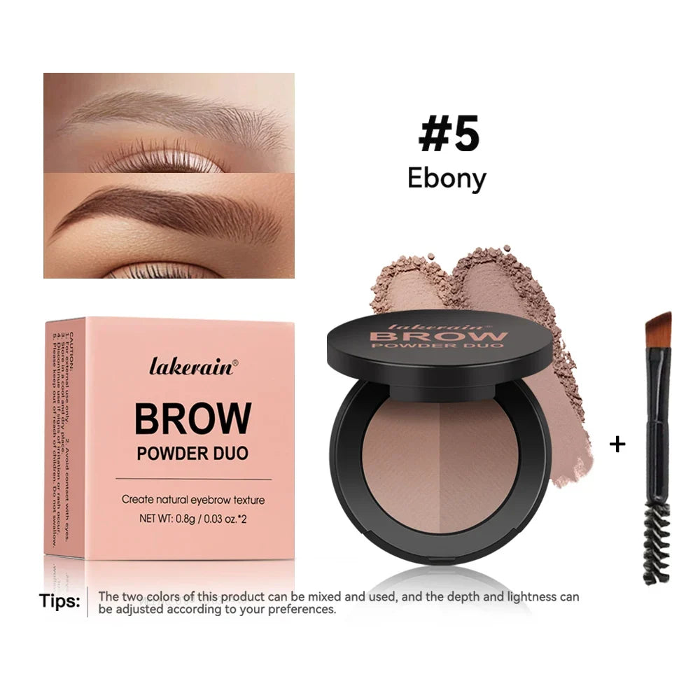 Eyebrow Powder Duo & Brush – Natural 3D Brow Kit | ibcccndc
