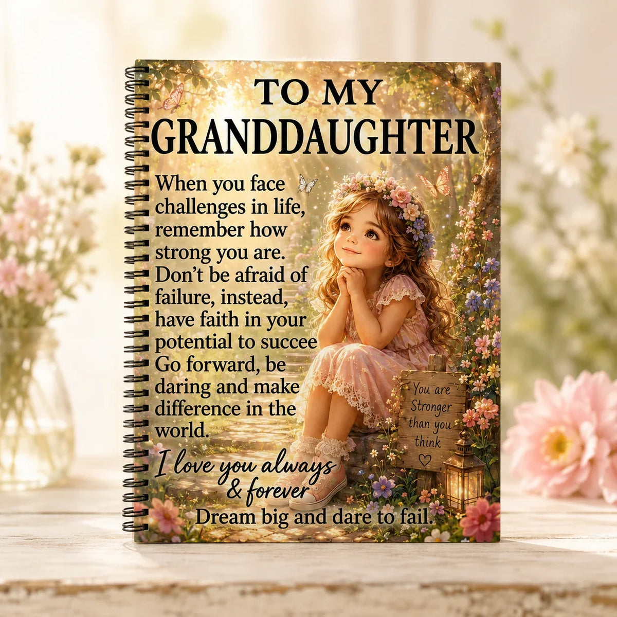 My Granddaughter Inspirational Notebook Filled Love Faith