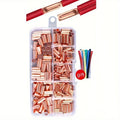 250pcs Copper Connecting Pipe Kit – Wire Joints & Cable Lugs
