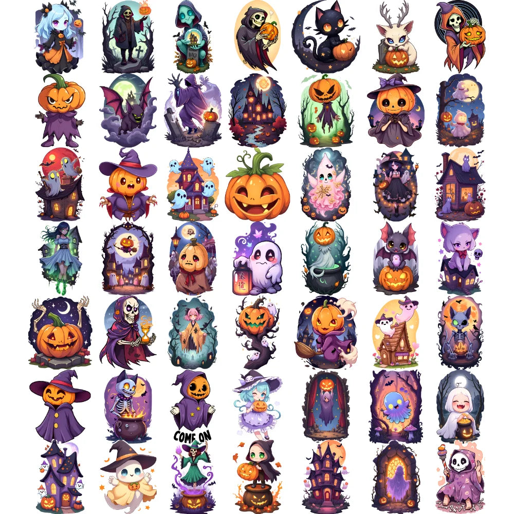 63pcs Halloween Temporary Tattoos – Waterproof Body Stickers