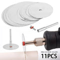 11-Piece Mini Circular Saw Blade Set – Stainless Steel Cutting Discs