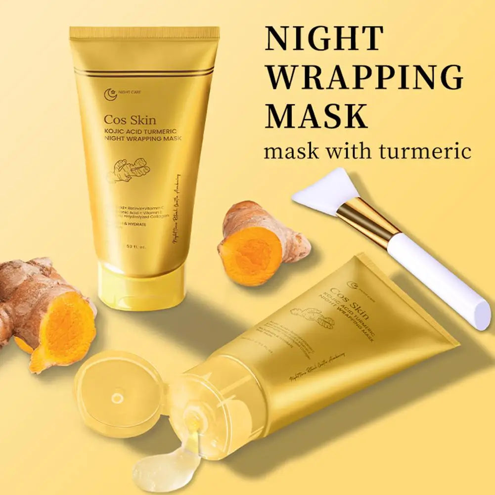 Kojic Acid Turmeric Wrapping Peel Off Mask Nourishes Hydrolyzed