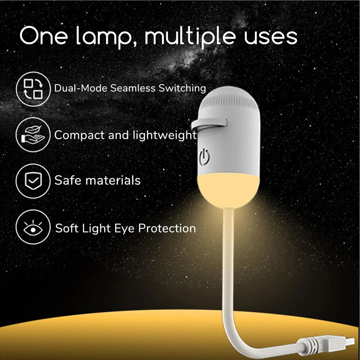 2-in-1 Projector Night Light | 360° Rotation & 5 Film Slides