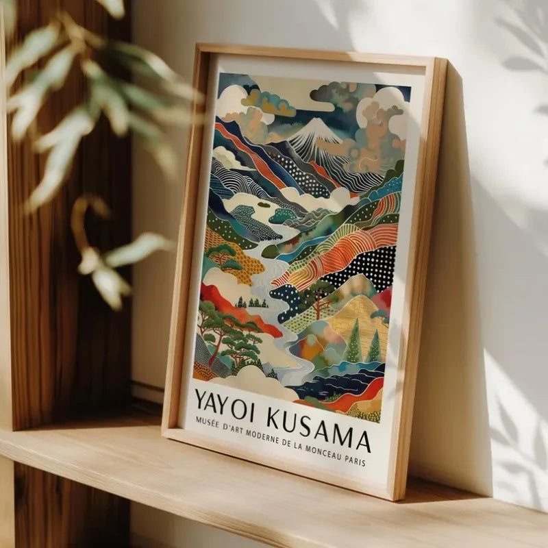 Mount Fuji Canvas Print | Yayoi Kusama Japanese Art Poster
