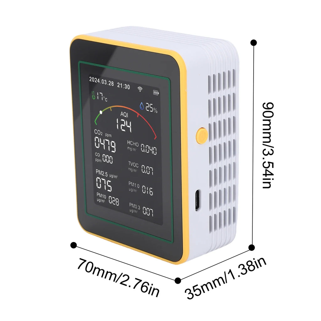 Air Monitor 15-in-1 Wifi Detector LCD Screen Fit Tuya Smart Detects