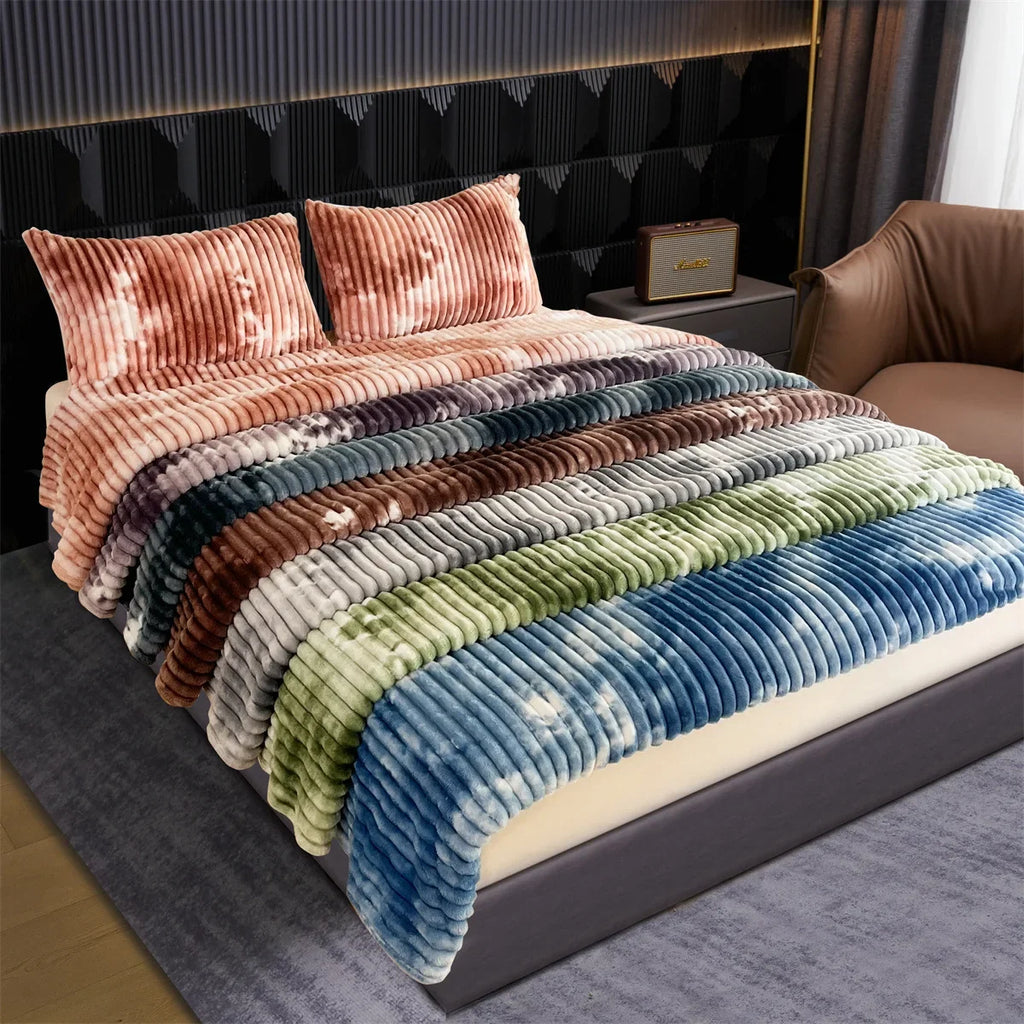 3D Jacquard Shaggy Blanket – Cozy Lightweight Throw for Bed & Sofa