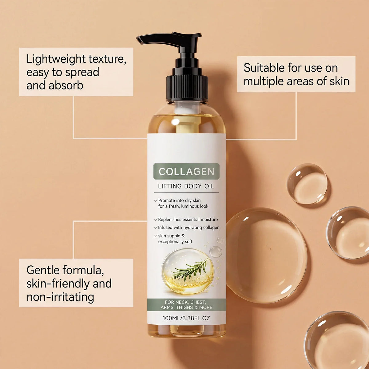 Collagen Body Oil – Firming, Hydrating & Non-Greasy 100ml