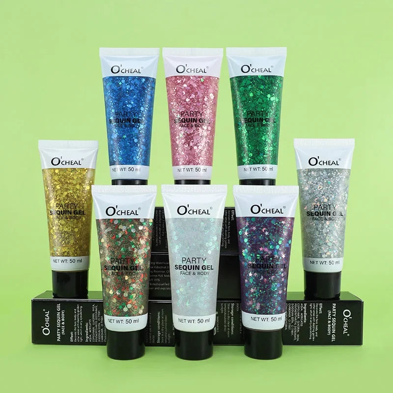 Party Sequin Glitter Gel – Waterproof & Sweat-Proof Body Glitter