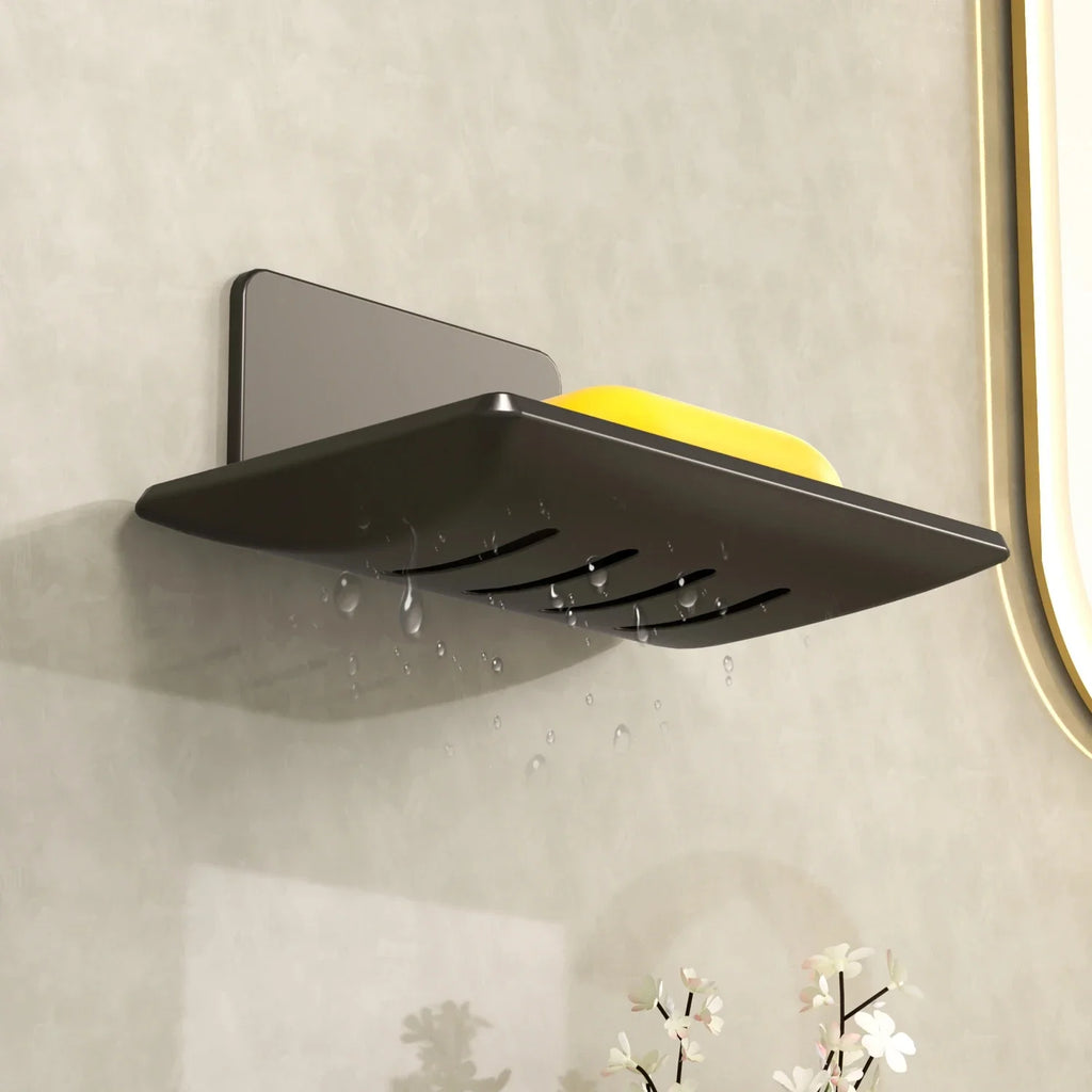 Wall Mounted Soap Dish No Drill – Space Aluminum Holder