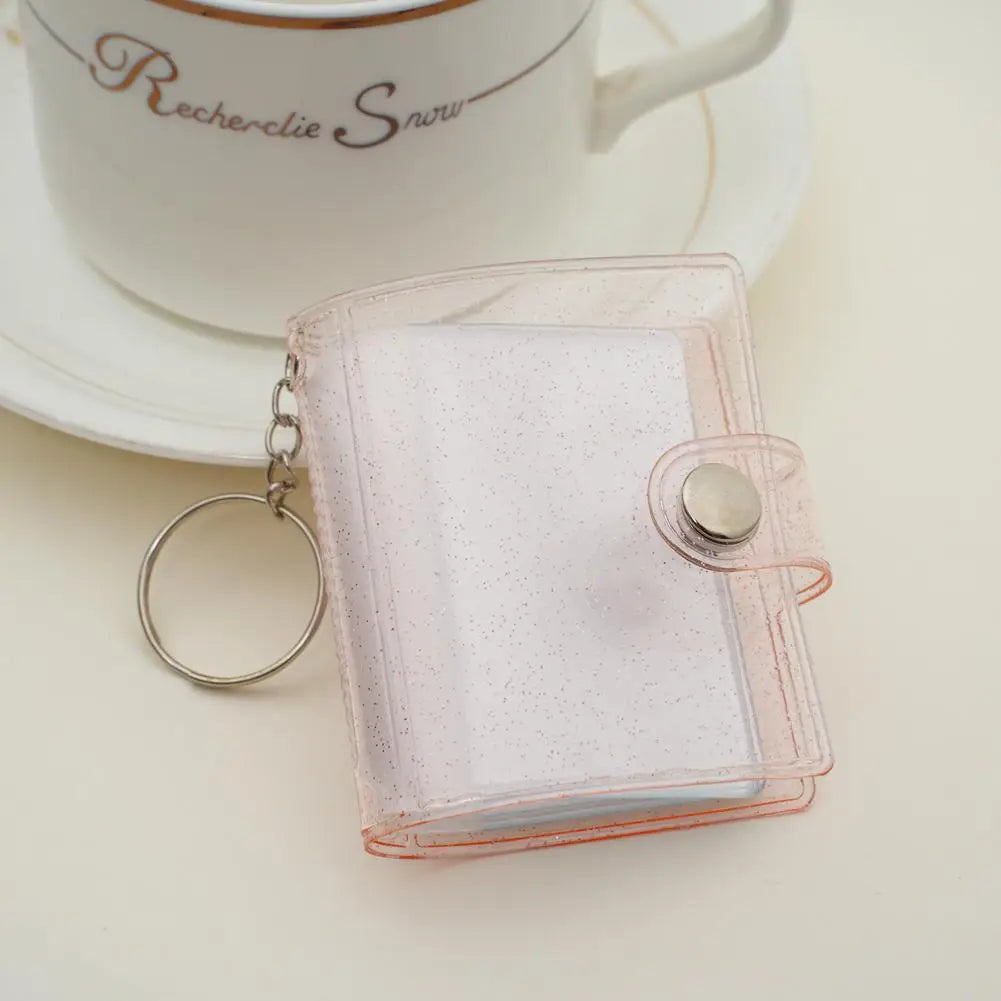 Mini Keychain Photo Album – 16 Pocket 1-Inch Card Holder