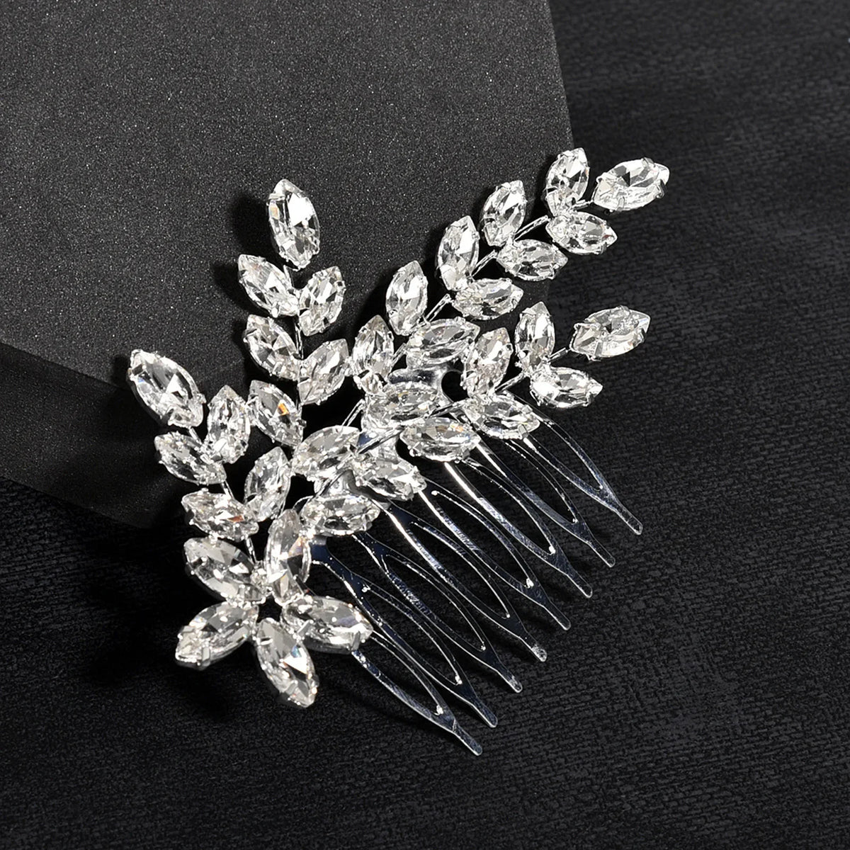 Glittering Crystal Hair Comb Fork | Elegant Messy Bun Maker