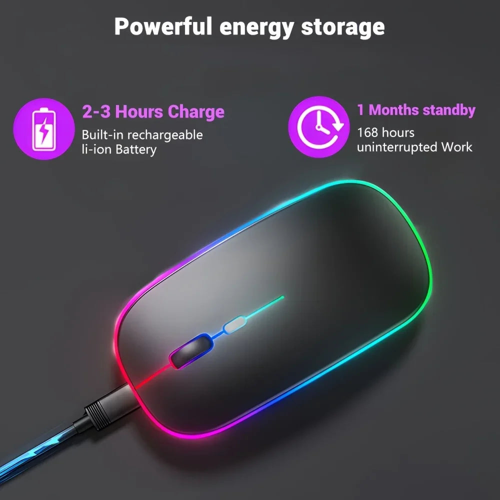 Wireless Mouse Bluetooth-compatible Gaming Dual Mode BT+2 4Ghz