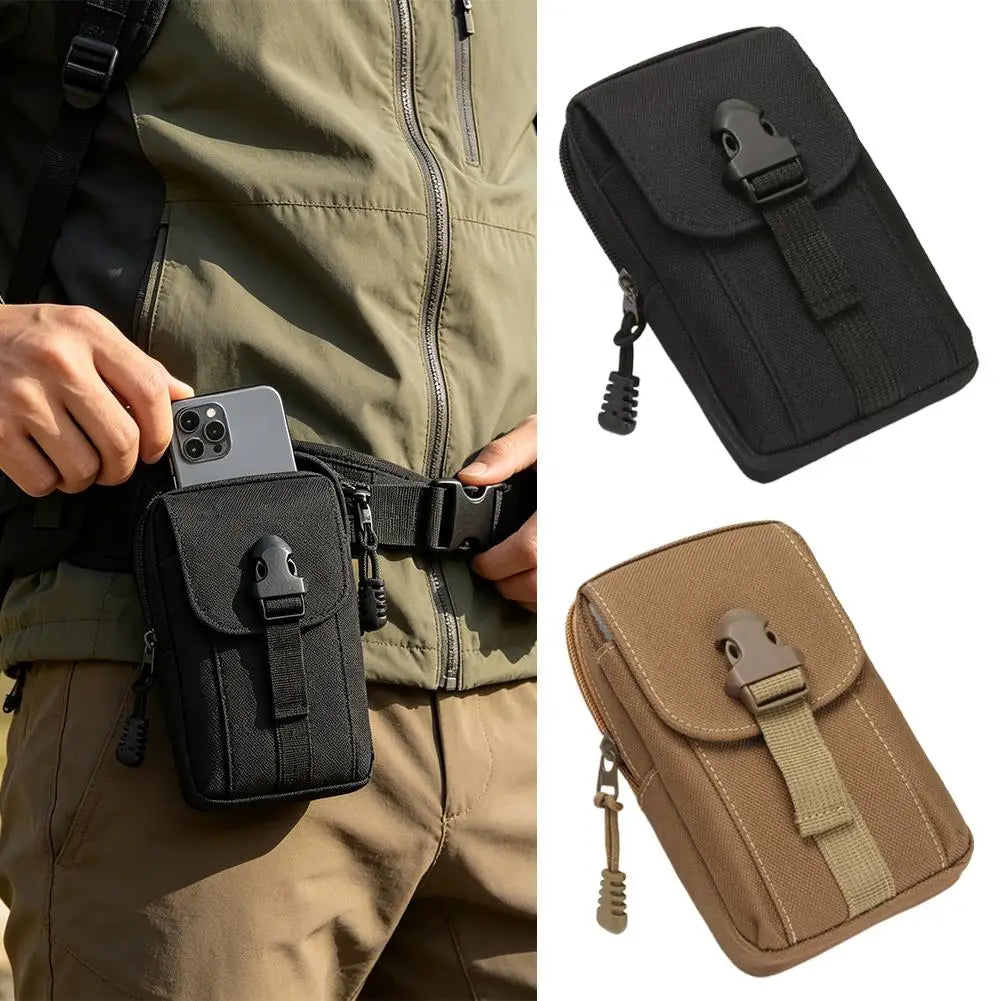 Outdoor Tactical Waist Bag Heavy Duty Oxford Phone Pouch Men's
