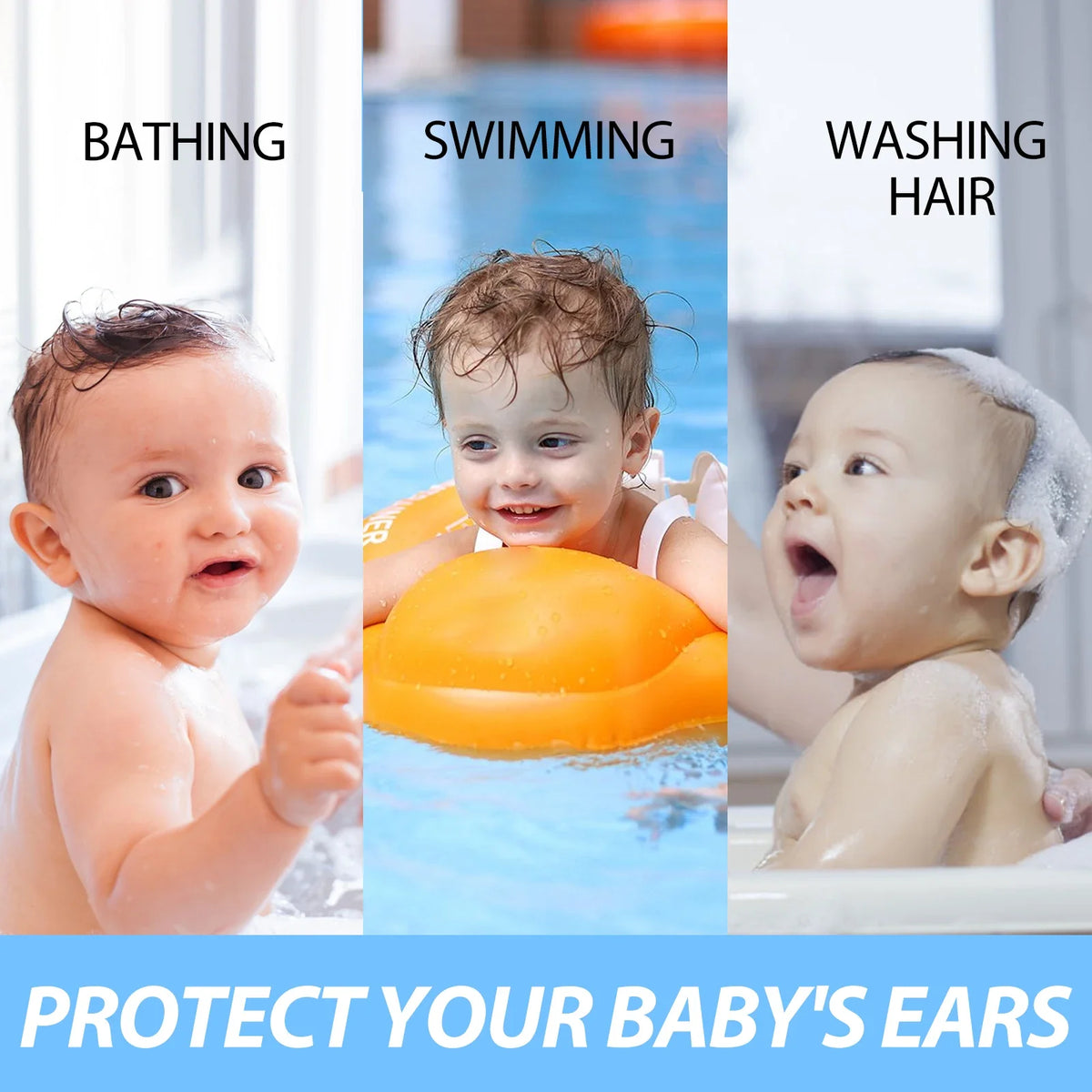 Baby Waterproof Ear Protection Stickers – Bath & Swimming
