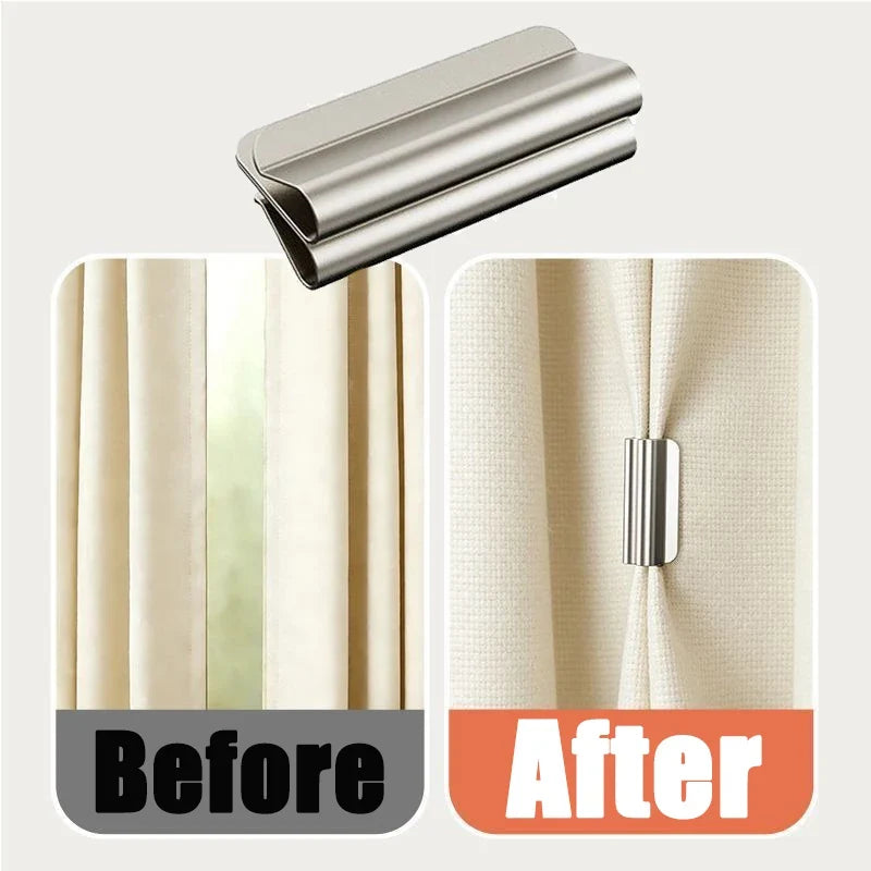 Magnetic Curtain Clips – Block Light & Keep Drapes Closed