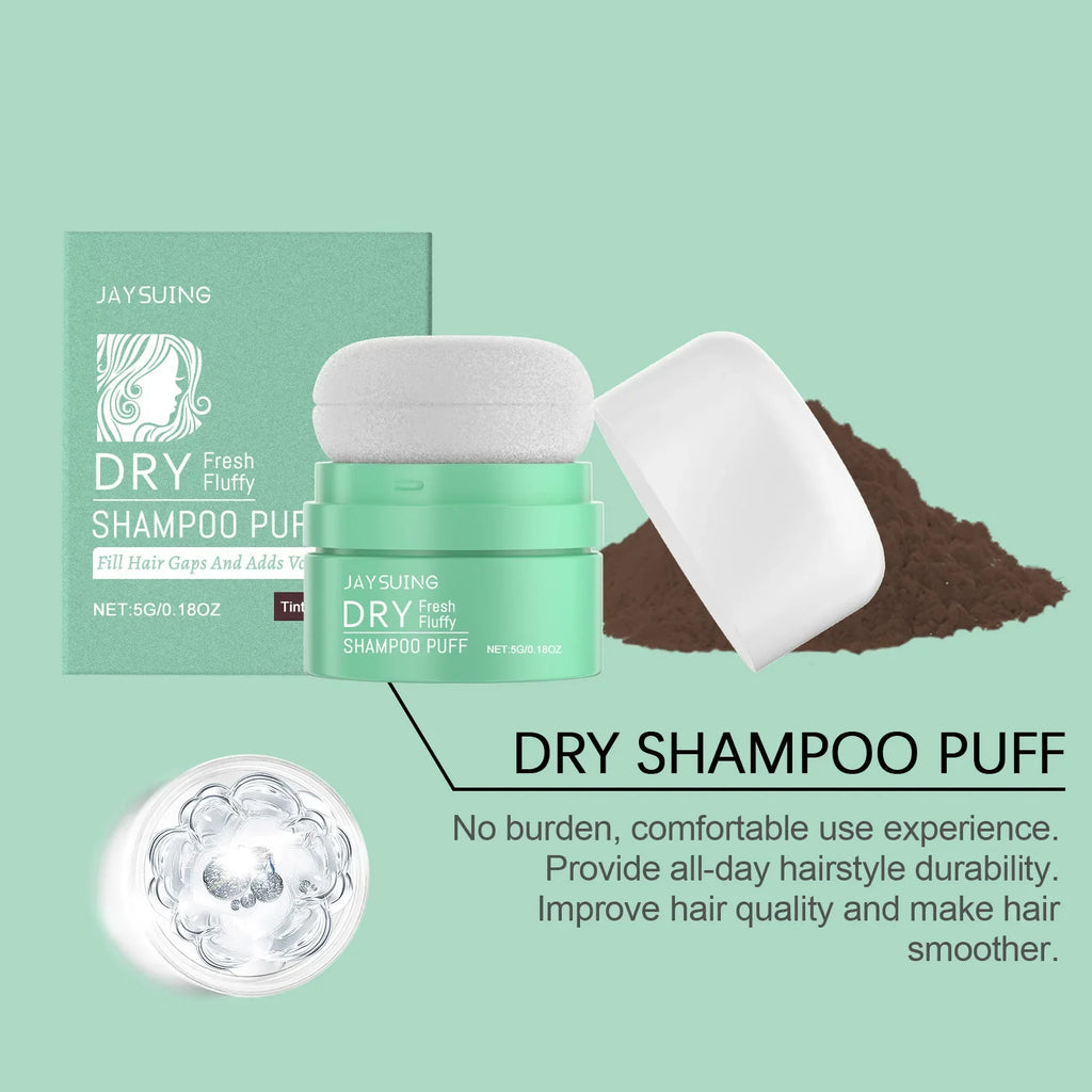 Matte Dry Shampoo Powder Puff – Oil Control & Root Volume Boost