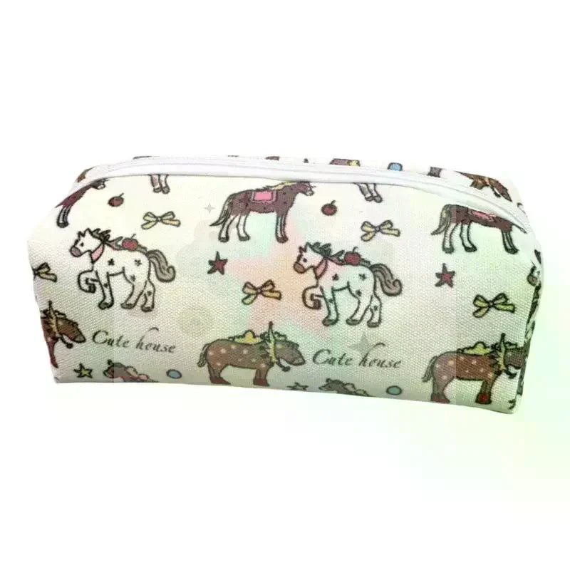 Cute Pony Kawaii Pencil Case – Large Capacity Stationery Bag