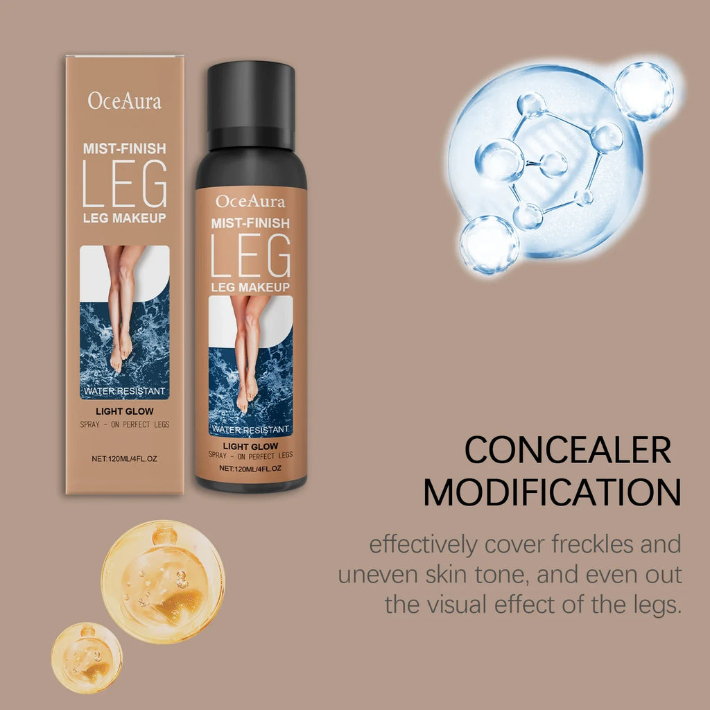 OceAura Waterproof Leg Makeup Spray – Coverage & Glow | 100ml
