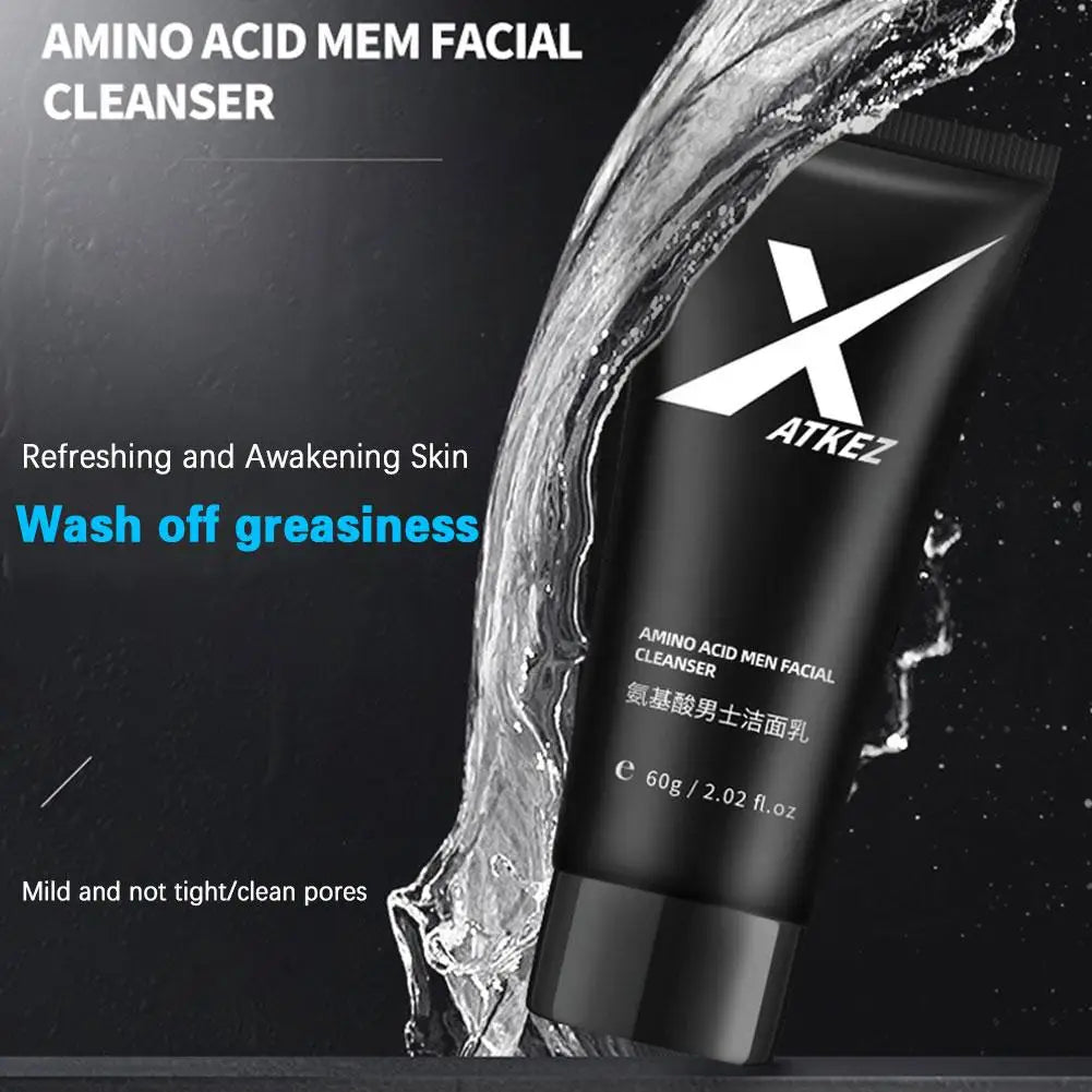 Amino Acid Face Wash for Men – Oily Skin Foaming Cleanser