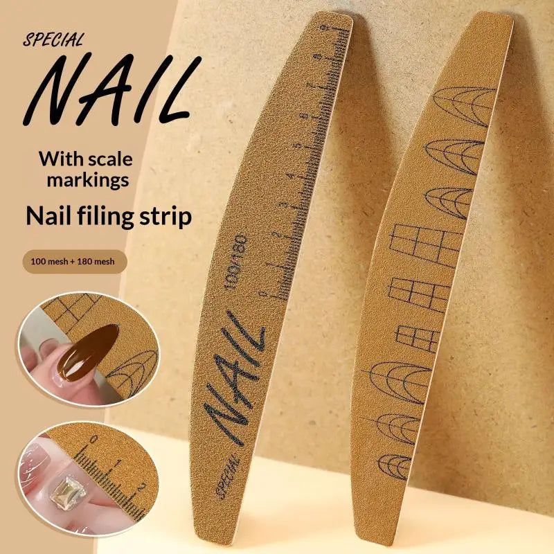 Double-Sided Nail File with Scale | 100/180 Grit Sanding Bar