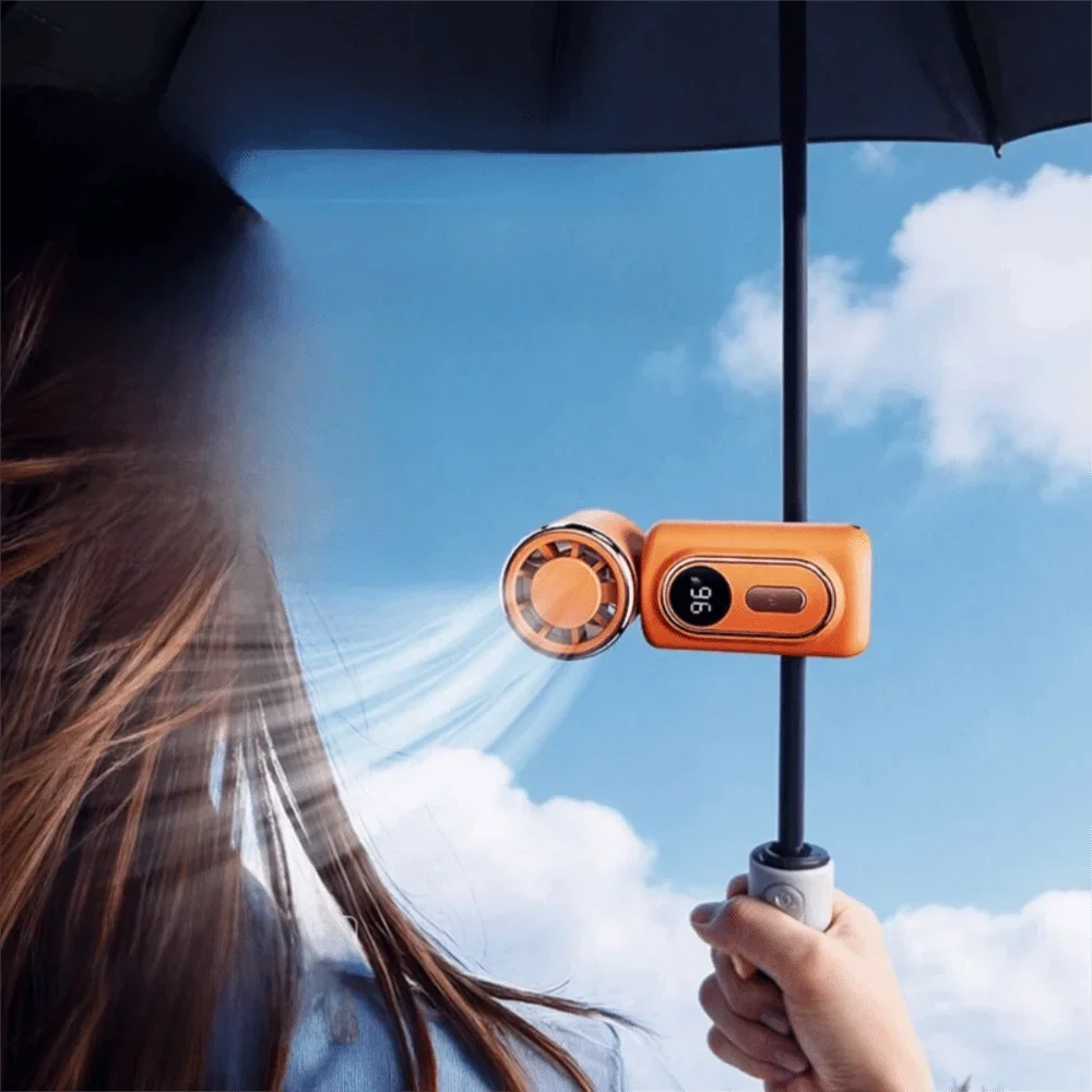 Clip-On Mini Handheld Fan | 100-Speed Stepless, 3000mAh