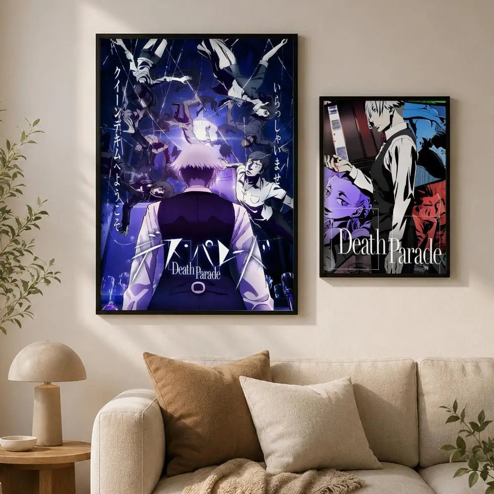 Death Parade Anime Poster – Waterproof PVC Peel-and-Stick Wall Art