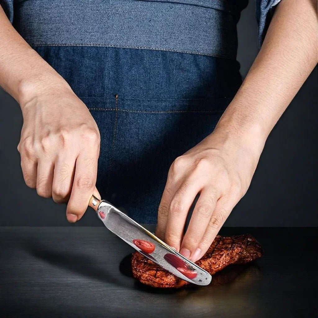 Stainless Steel Cutlery Set – Fork, Spoon & Steak Knife