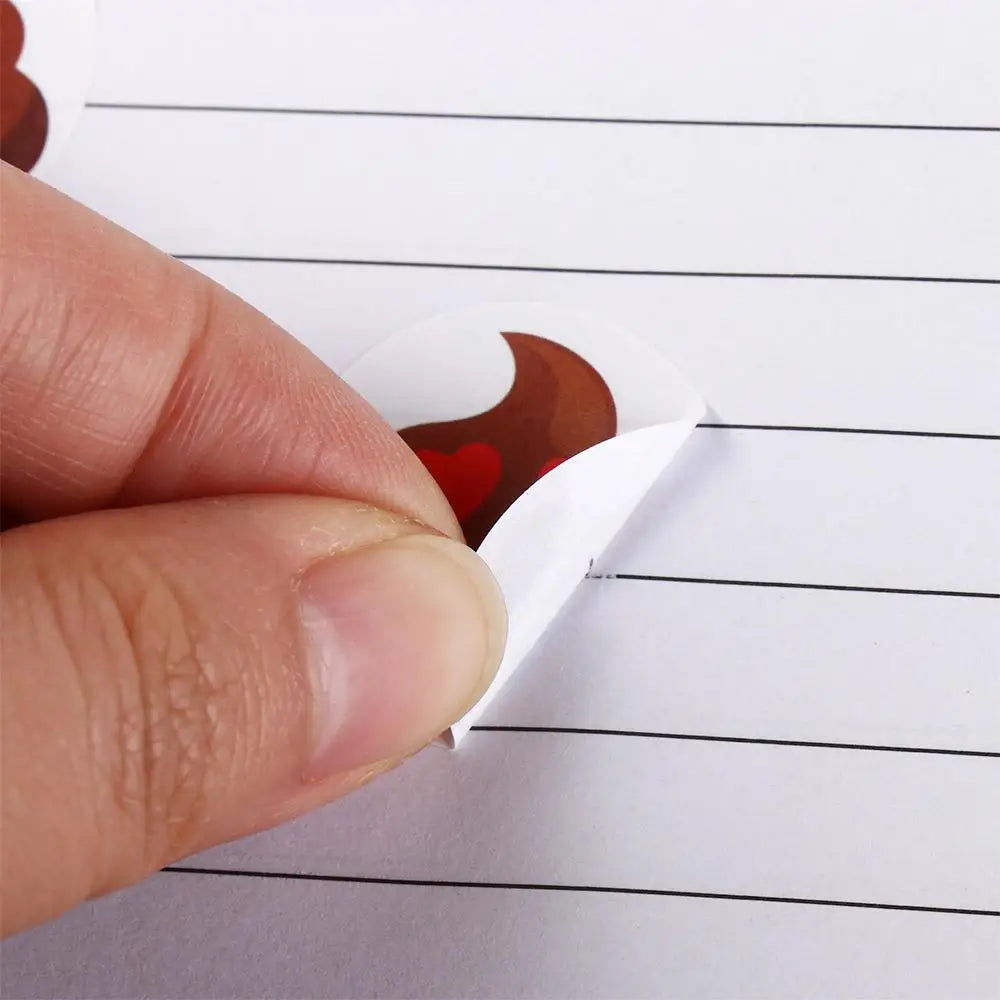 500pcs Poop Emoji Self-Adhesive Stickers – 1" Funny Roll