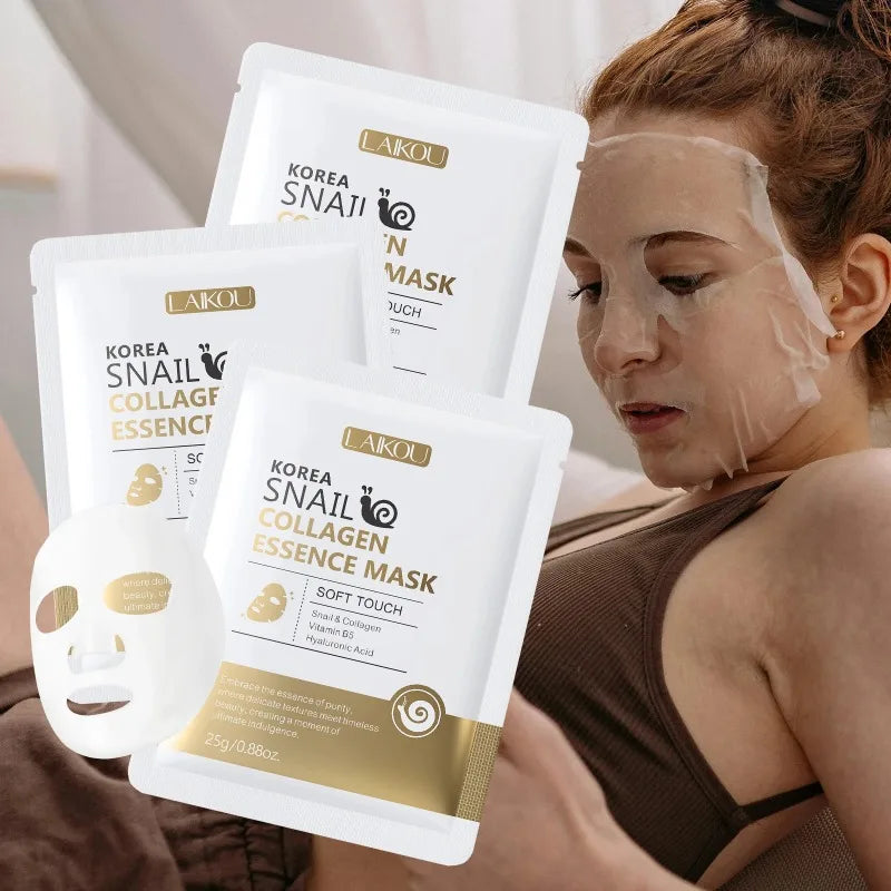 LAIKOU Korea Snail Collagen Essence Mask Hydrating Sheet Anti-wrinkle