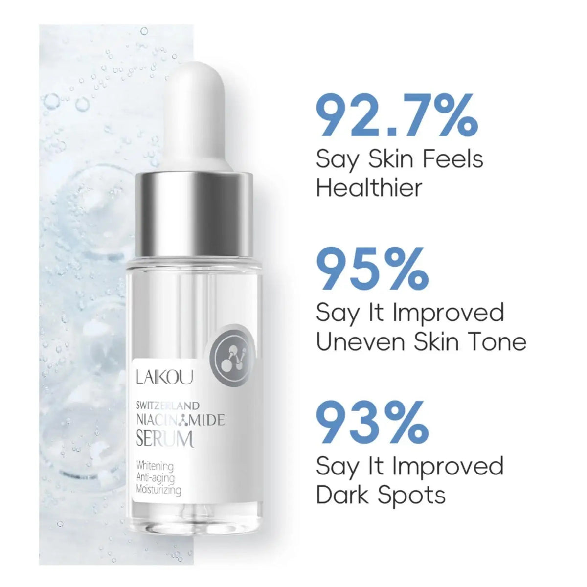 LAIKOU Niacinamide Face Serum 17ml – Hyaluronic Acid & Ginseng