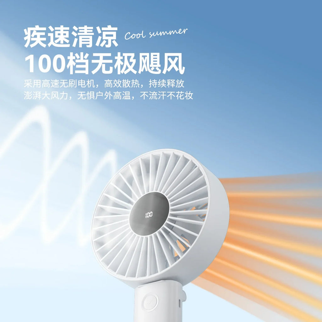 3-in-1 Portable USB Fan – Handheld, Neck & Desktop, 4000mAh