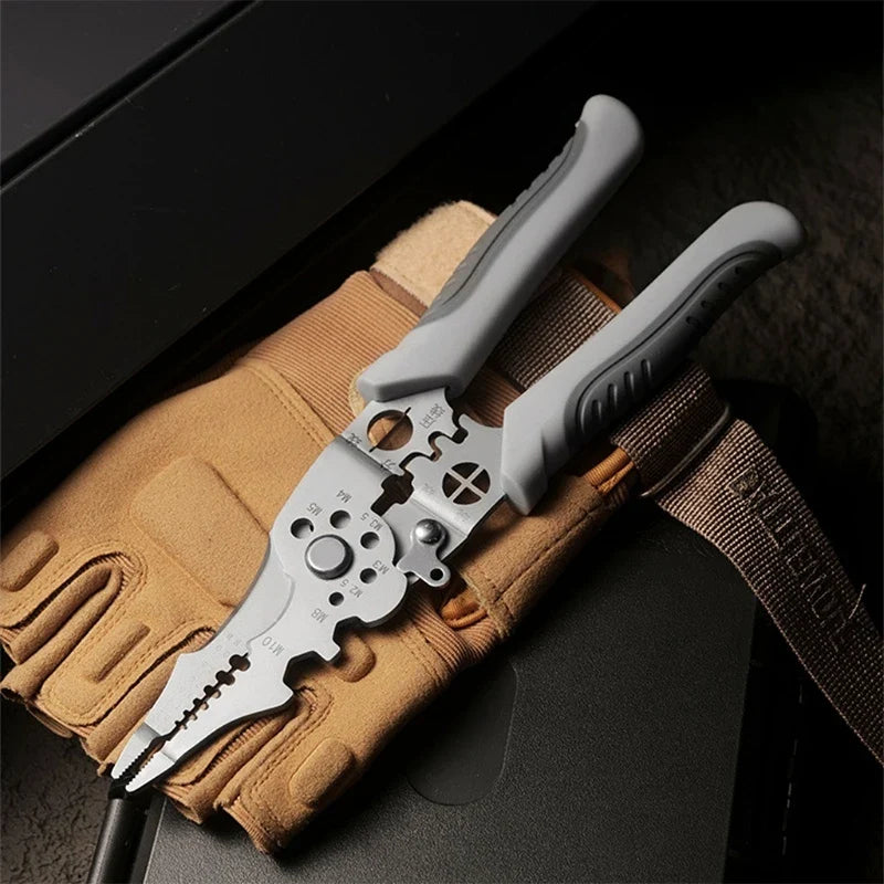 Wire Stripper Cable Cutter Pliers – Non-Slip Metal DIY Tool