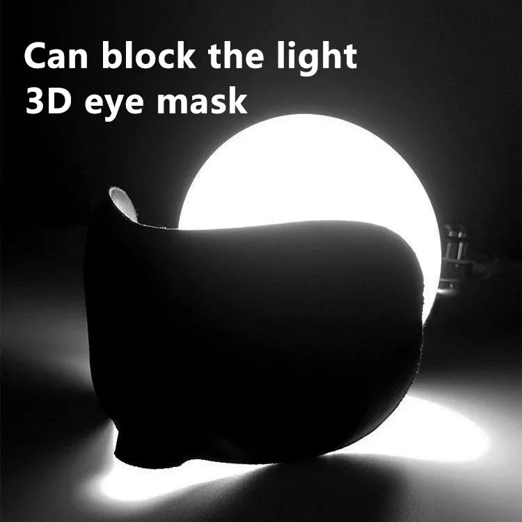 3D Sleep Mask Adjustable Blindfold Eye Cover – Men & Women