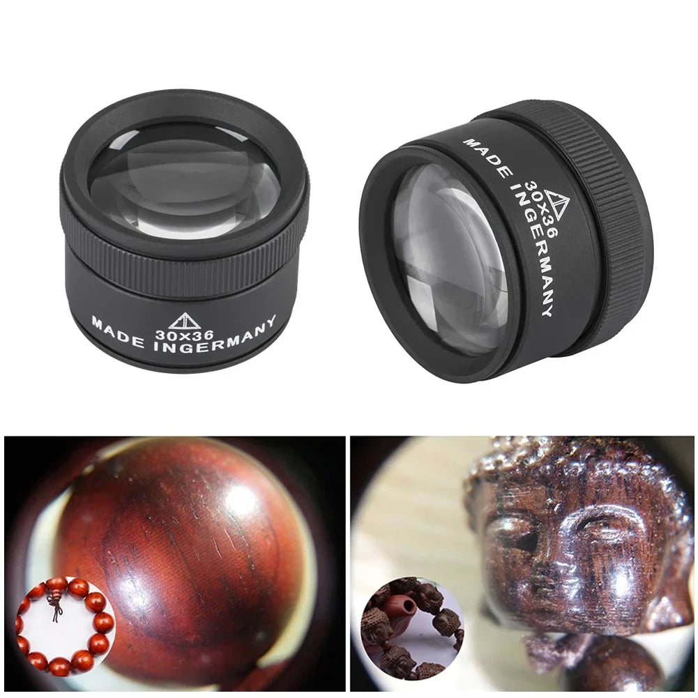 30X Magnifying Loupe – 36mm K9 Optical Lens for Jewelry & Coins