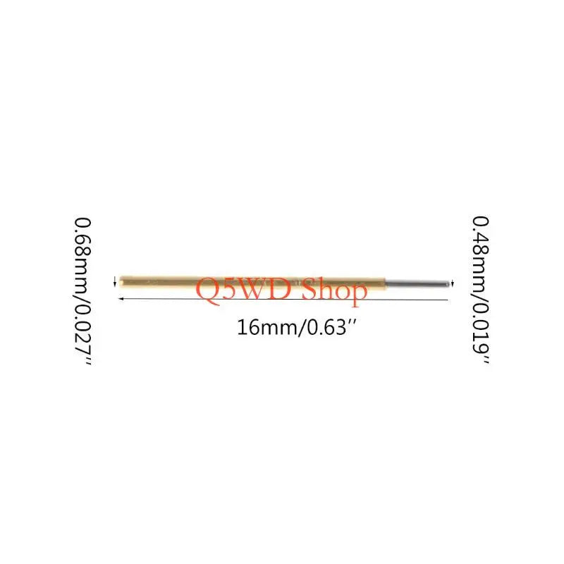 100 Pcs P50-J1 Pogo Pin Spring Test Probes 0.68mm for PCB