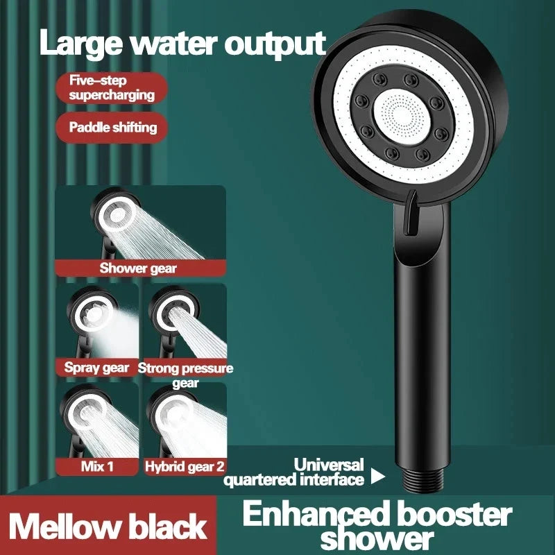 5-Mode High Pressure Handheld Shower Head Set | Water Saving
