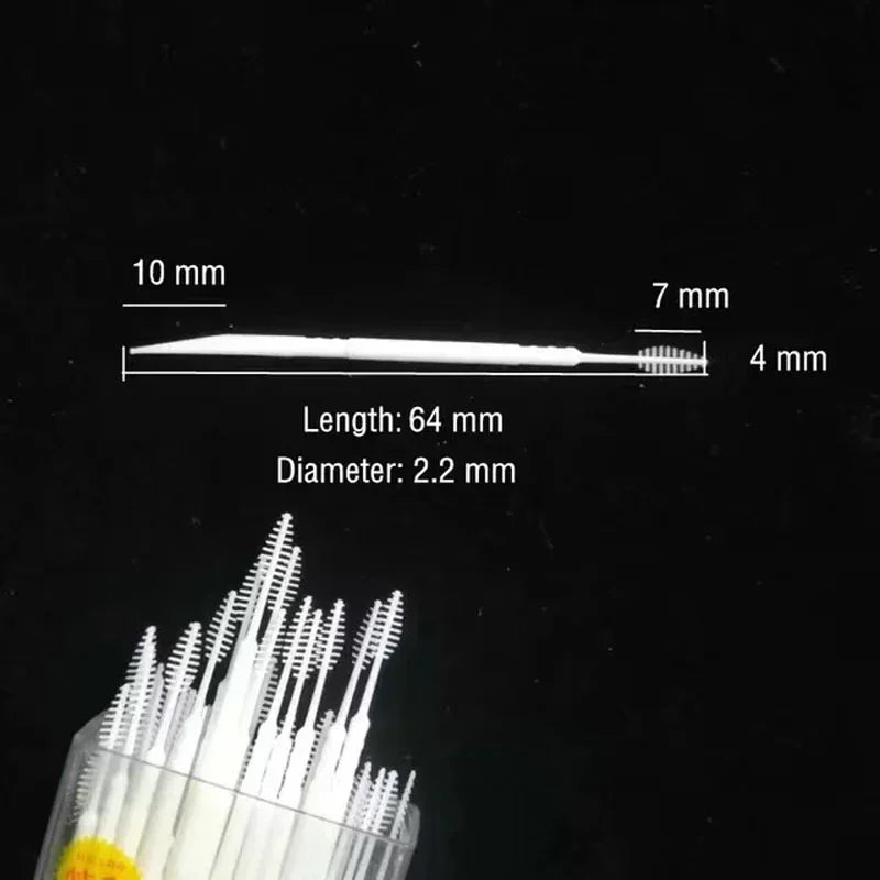 50-Pc Fish Bone Disposable Plastic Interdental Toothpicks
