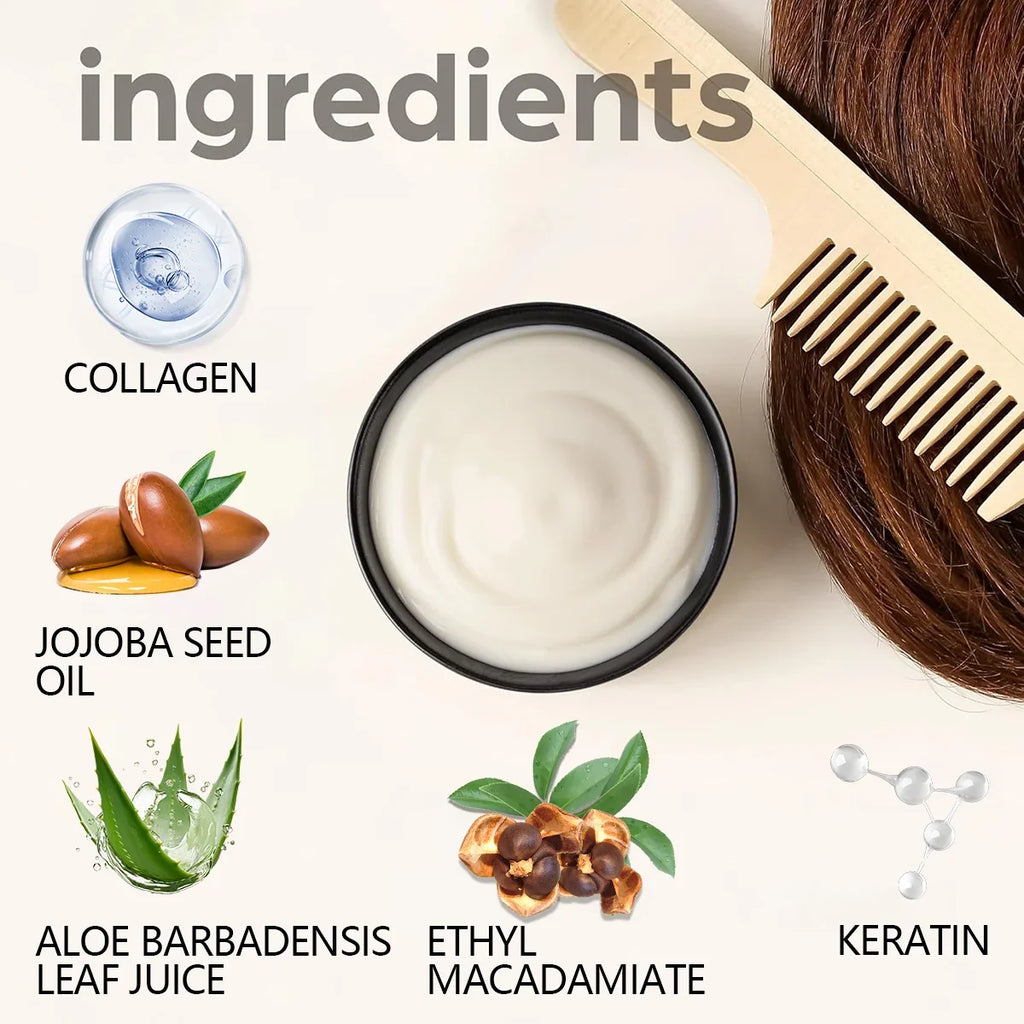 Argan Oil & Aloe Vera Keratin Hair Mask – Smooth & Frizz Control