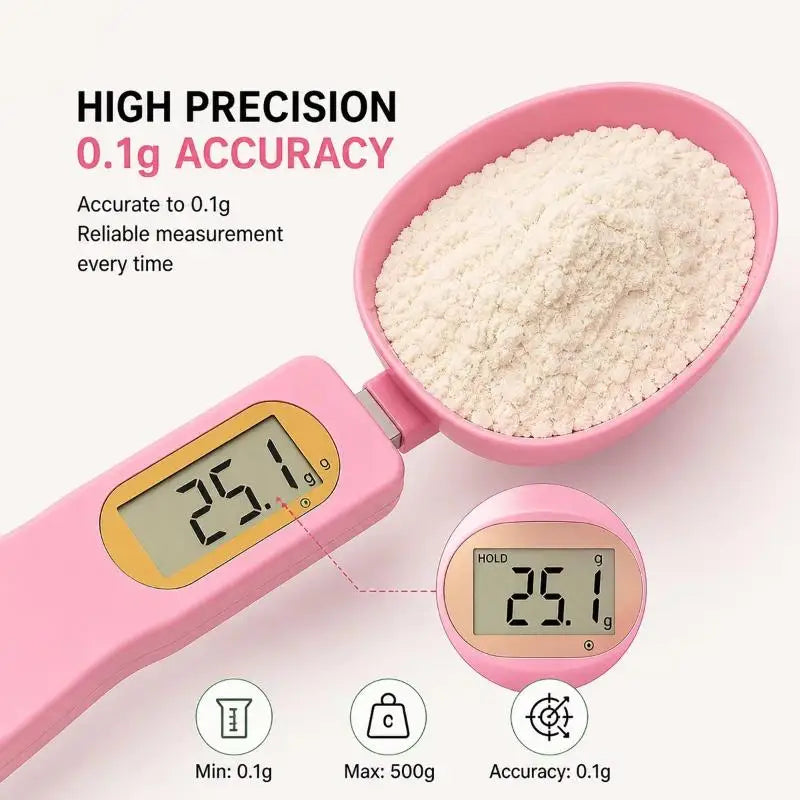 1 Digital Measuring Spoon Scale Easy Clean LCD Display 0 1- Food