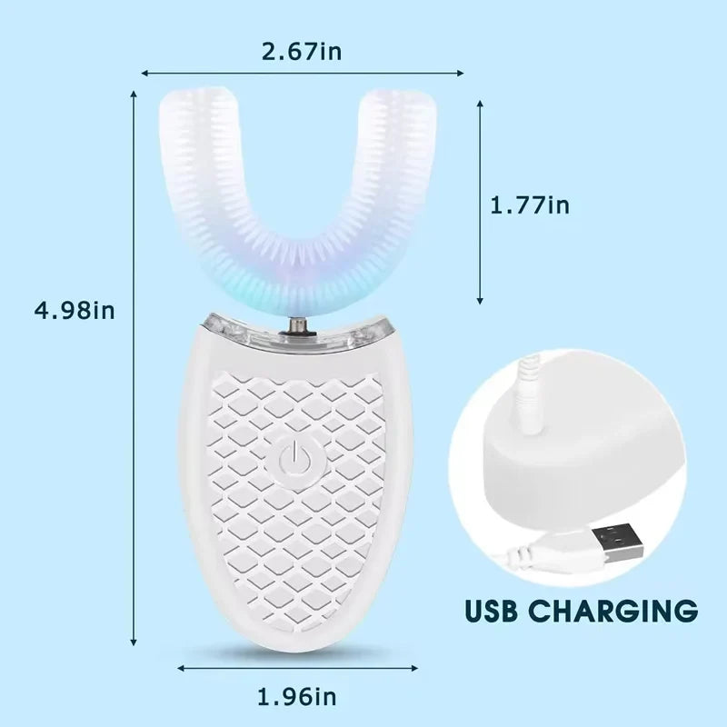 U-Shaped Electric Toothbrush – 360° Hands-Free Whitening