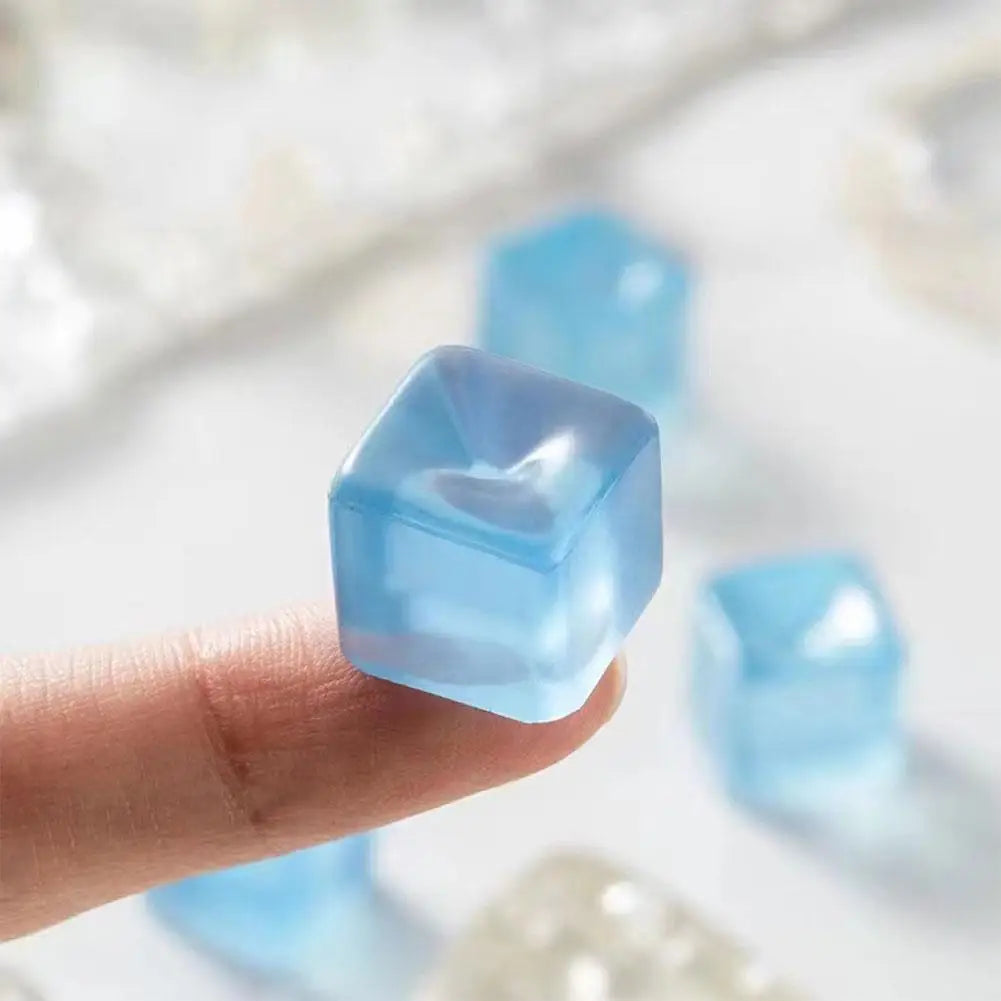 Ice Cube Squishy Fidget Toy | Clear Squeeze Stress Ball – TPR