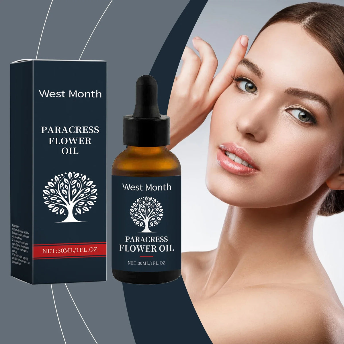 WEST MONTH Paracress Flower Essence Oil | Anti-Aging Face Serum