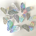 12pcs 3D Laser Butterfly Wall Stickers – Party & Room Décor