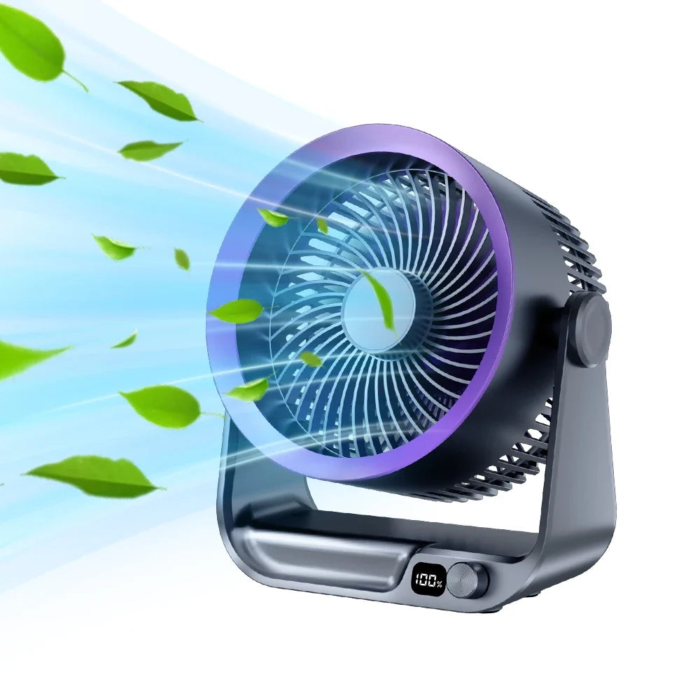 5W USB Rechargeable Desktop Air Circulation Fan | 4000mAh