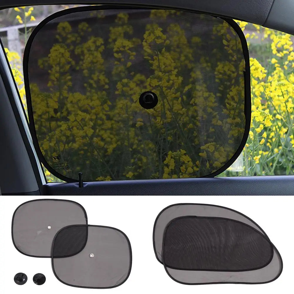 2-Pack Mesh Car Side Window Sun Shades – UV & Heat Blocking