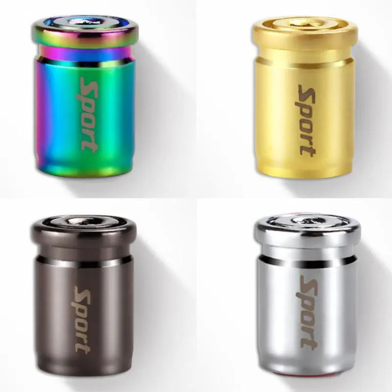 Anti-Theft Zinc Alloy Car Tire Valve Caps – Sport Set