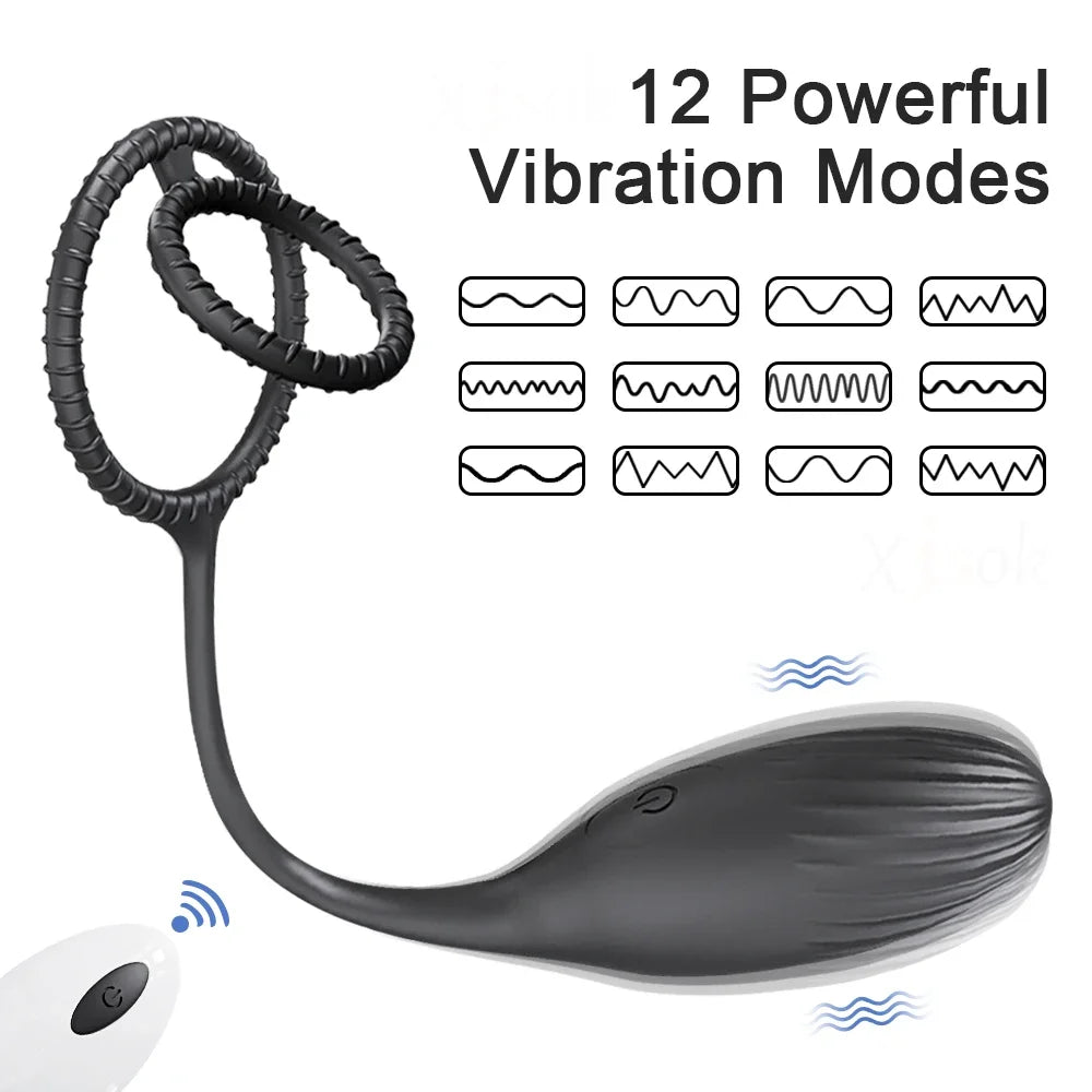 Vibrating Prostate Massager Men Remote Control Butt Plug Anal