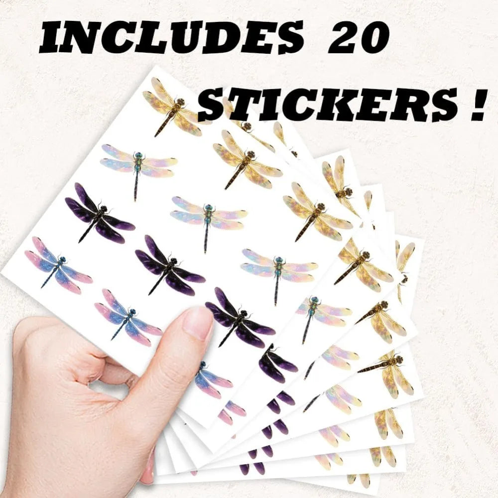 Dragonfly Decorative Stickers – 240 Pcs Self-Adhesive Labels